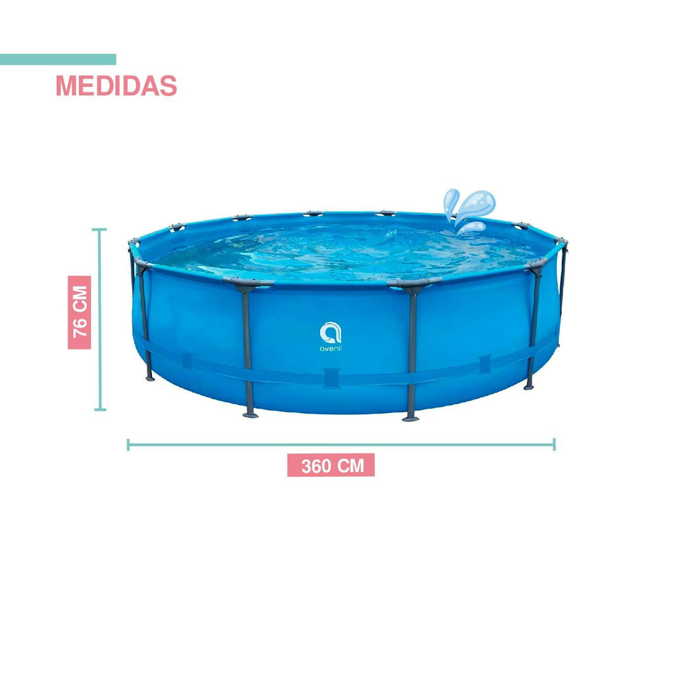 Piscina Alberca Redonda Estructura de Acero 3.60m x 76cm