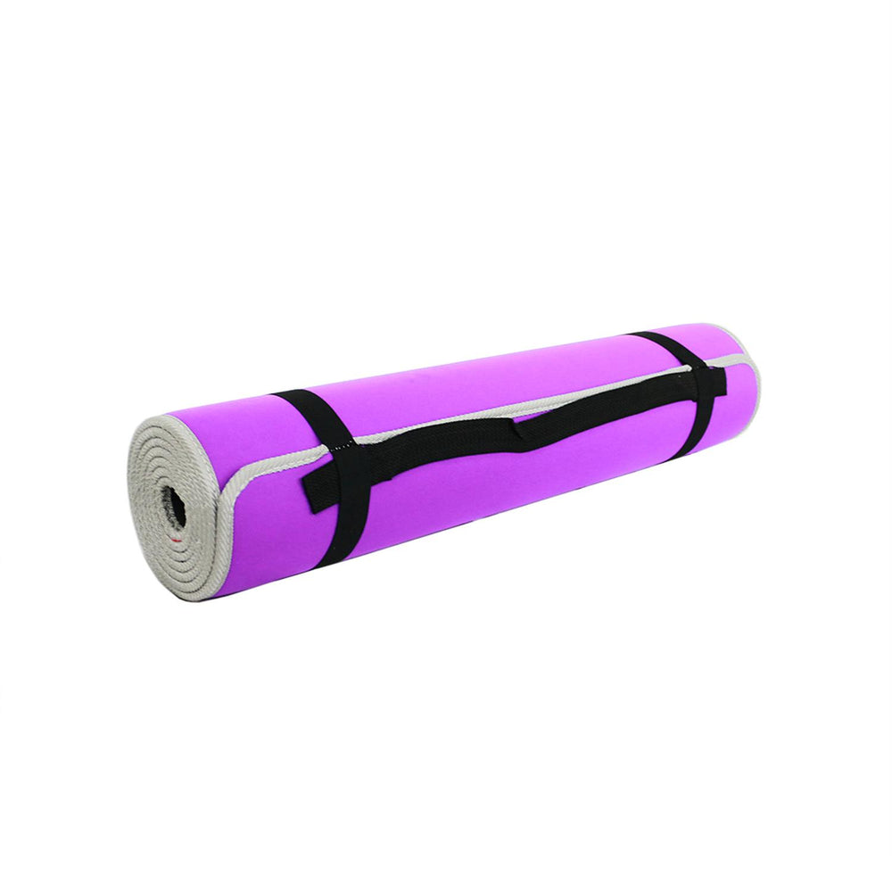 Tapete de yoga 10mm con cubierta de tela pilates antideslizante