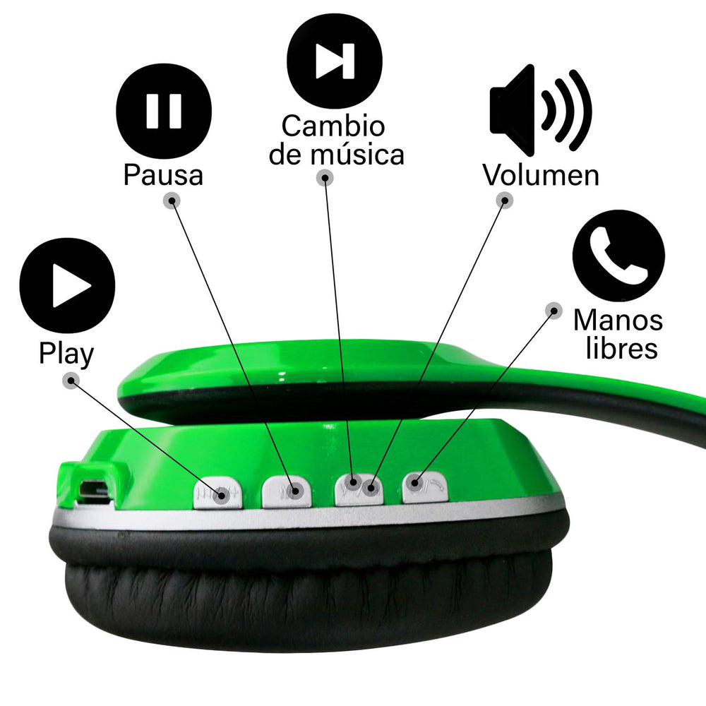 Audifonos inalámbricos bluetooth con micrófono BS-HPBT-02