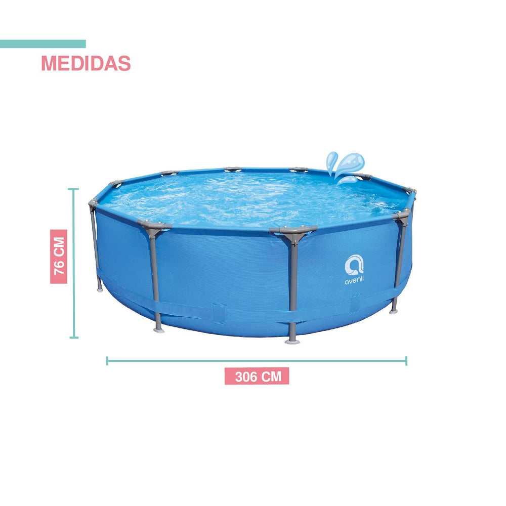 Alberca Piscina Redonda Estructura de Acero 3.05m x 76cm
