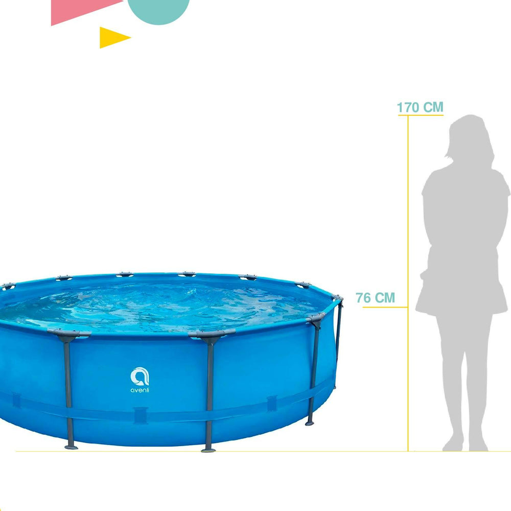 Piscina Alberca Redonda Estructura de Acero 3.60m x 76cm