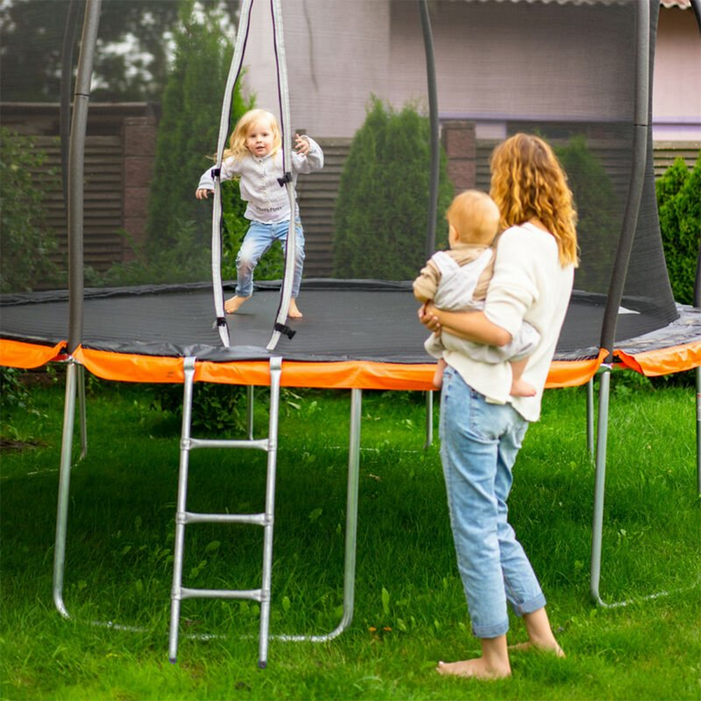 Escalera Antideslizante Con Peldaños Metalico Para Trampolin