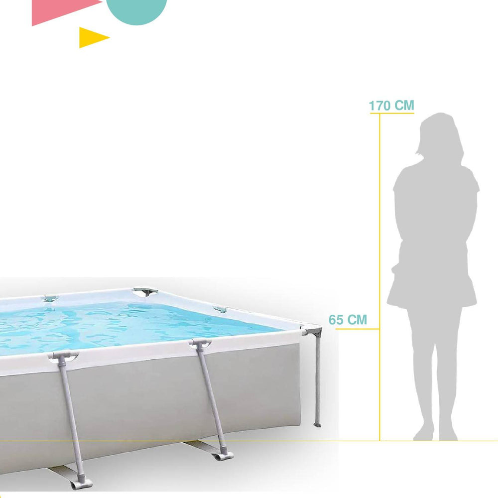 Alberca Piscina Rectangular Estructura de Acero 3.0m x 2.07m x 65cm