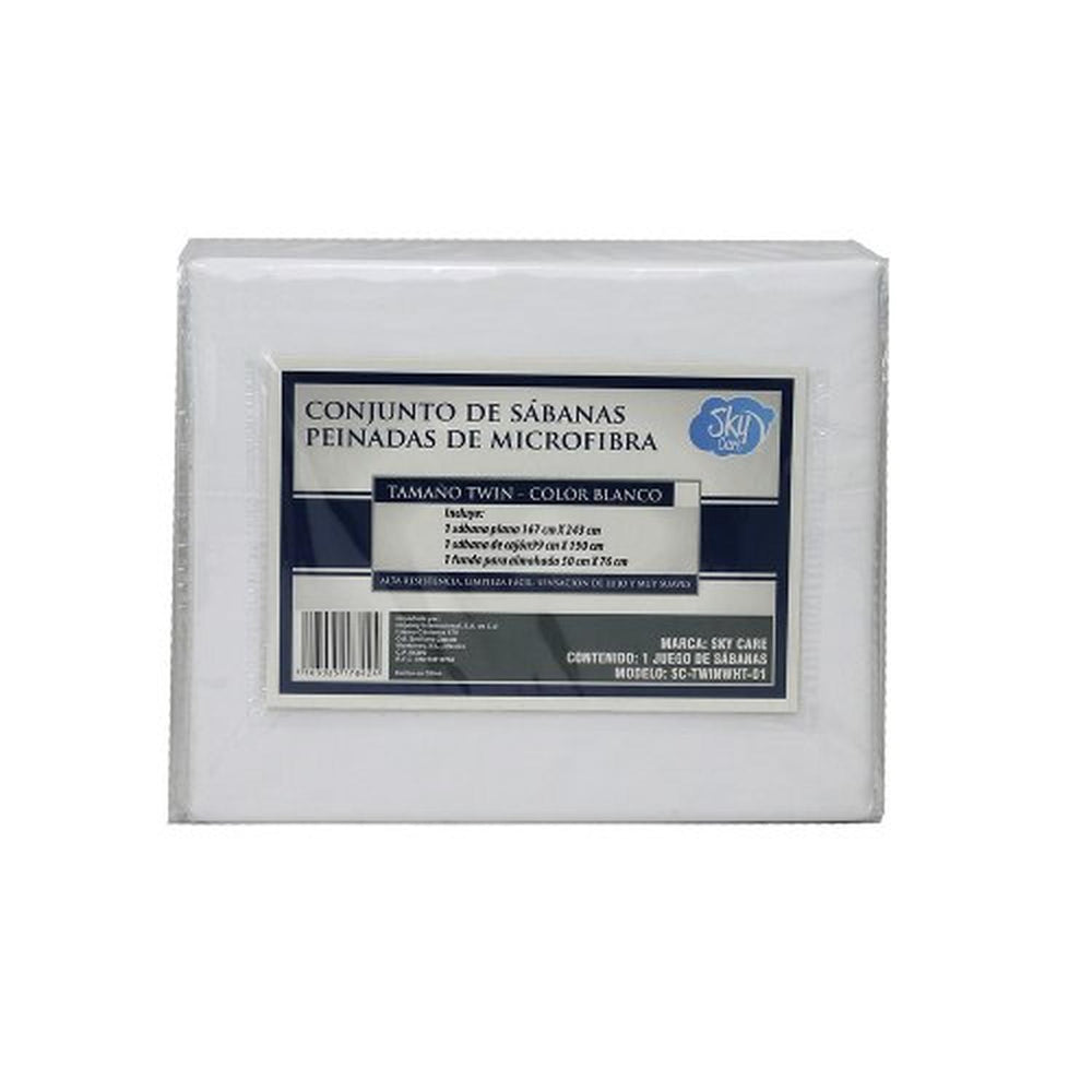 Juego De Sábanas Individual Microfibra Sky Care Sc-twin-01