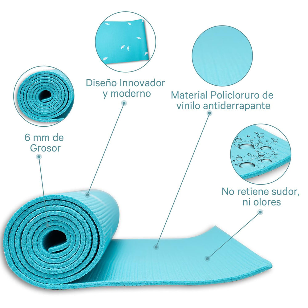 Set 6 Tapetes para practicar Yoga 6 mm Fuxion Sports