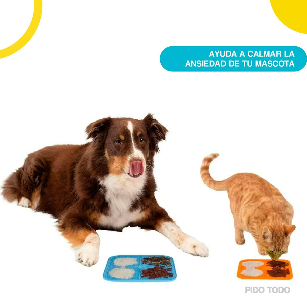 tapete de silicon para lamer para perro set 3 pzs