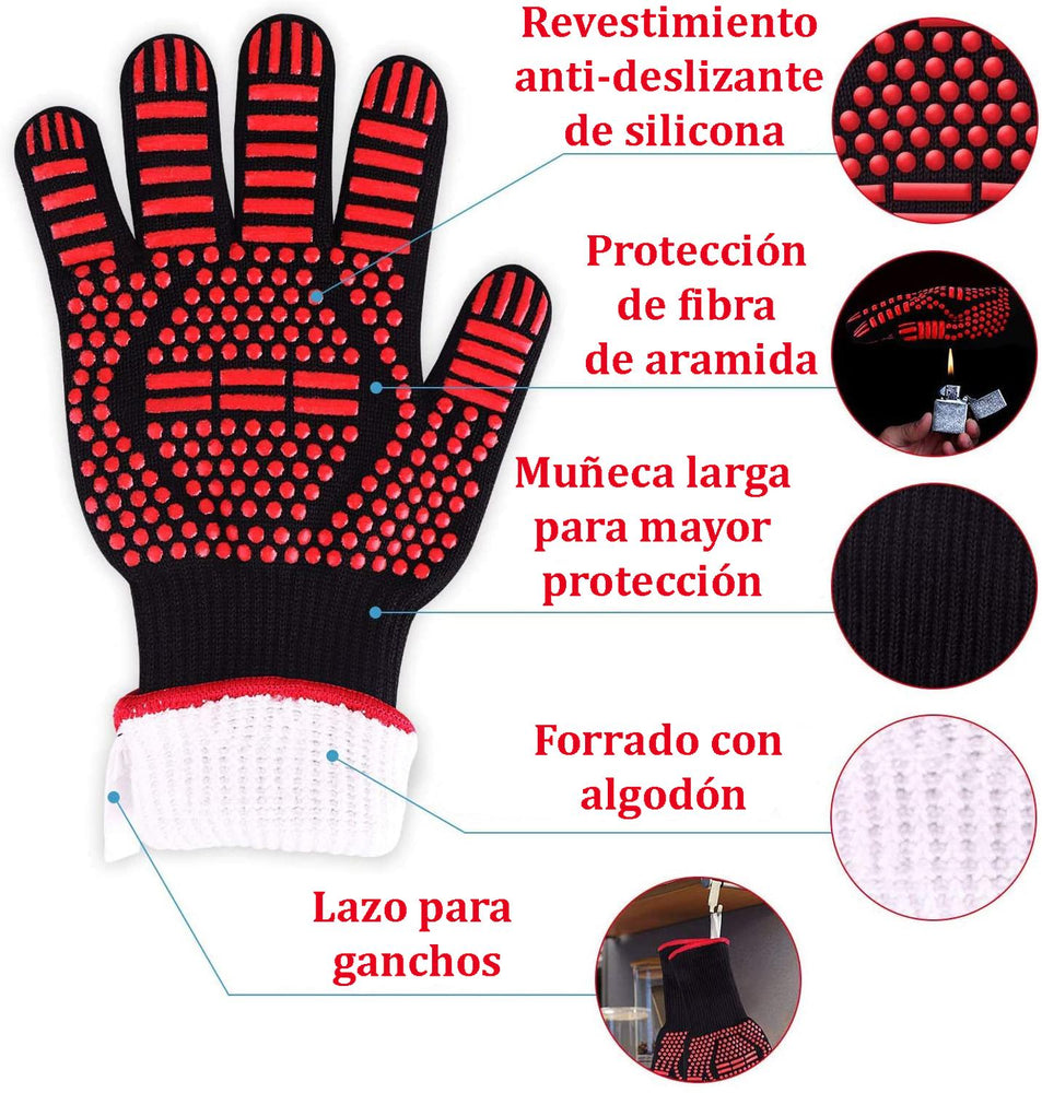 Guantes para horno o barbacoa resistentes al calor