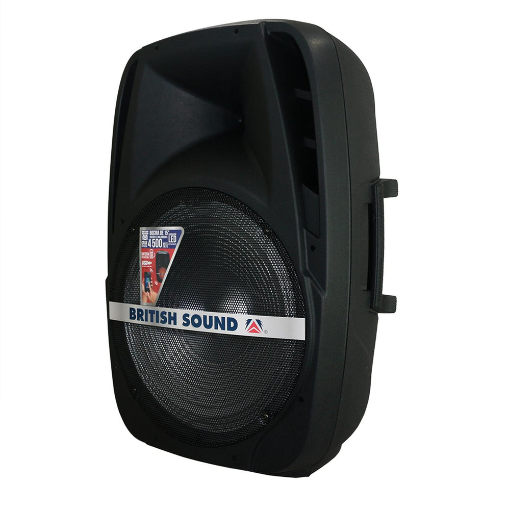 Bocina British Sound Bateria recargable 4500w Con Bluetooth