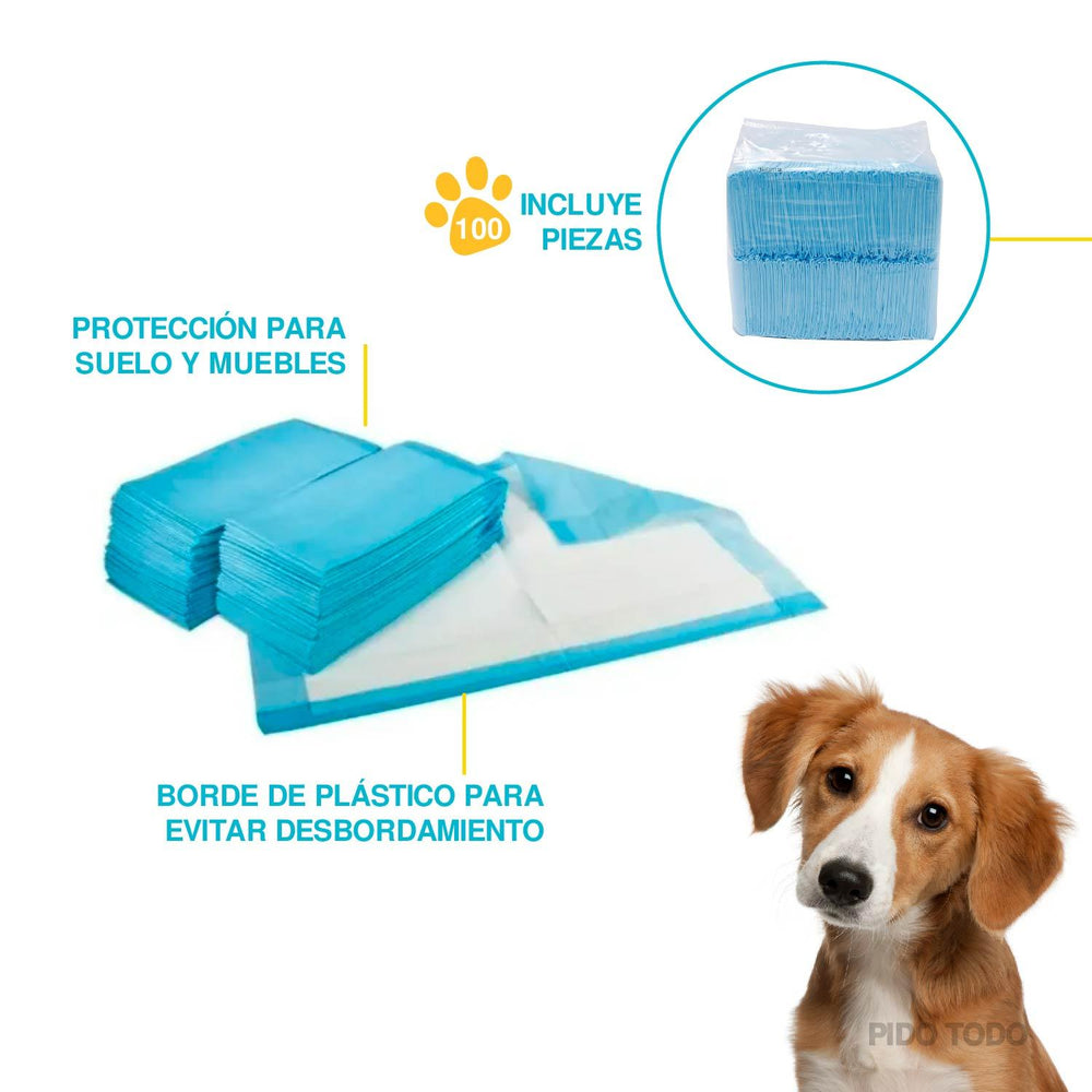 pañal tapete entrenador cachorro 33x45cm set 100pz