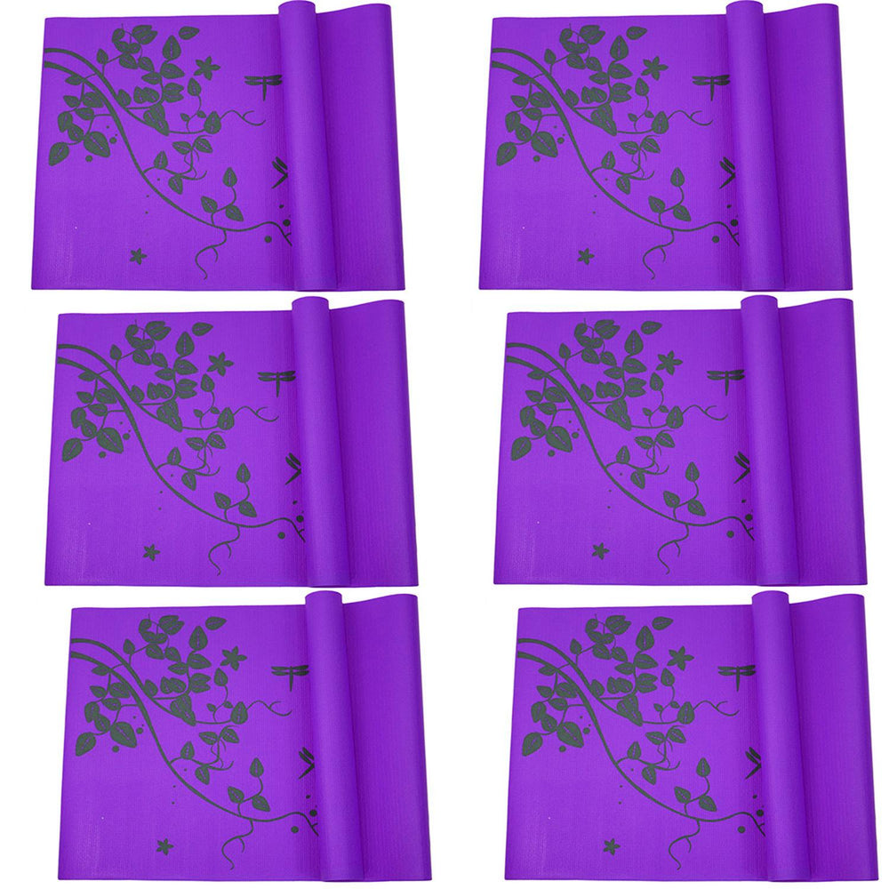 Set de 6 Tapetes Antiderrapante 3mm Yoga/ Pilates Varios Colores