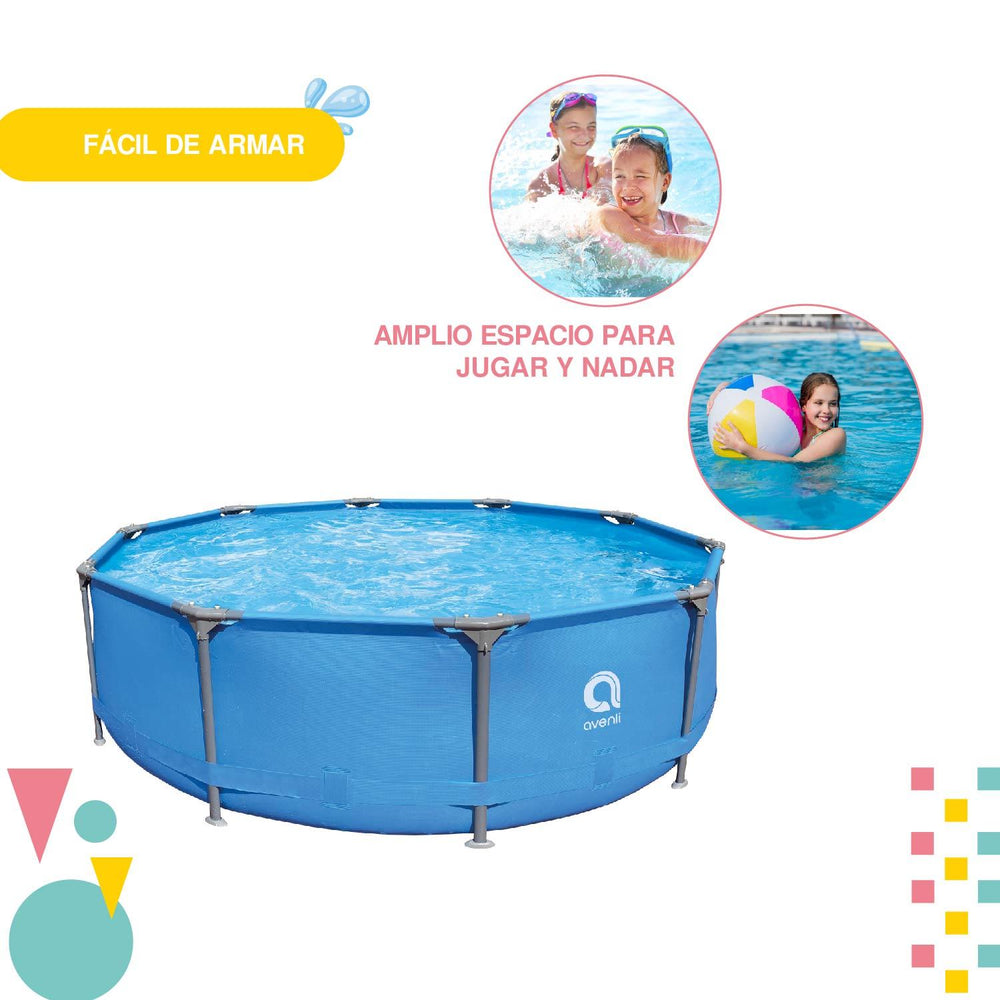 Alberca Piscina Redonda Estructura de Acero 3.05m x 76cm