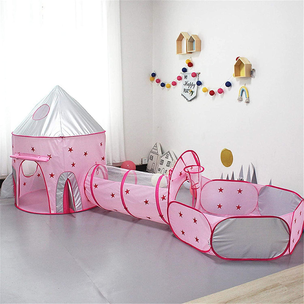 Tunel Gusano Cohete Espacial Alberca de pelotas 3 en 1