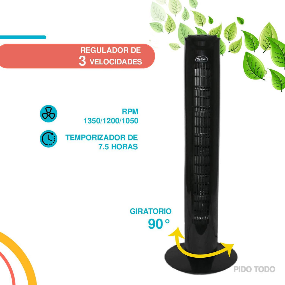 Abanico Ventilador Torre 83 CM Giratorio Control Remoto