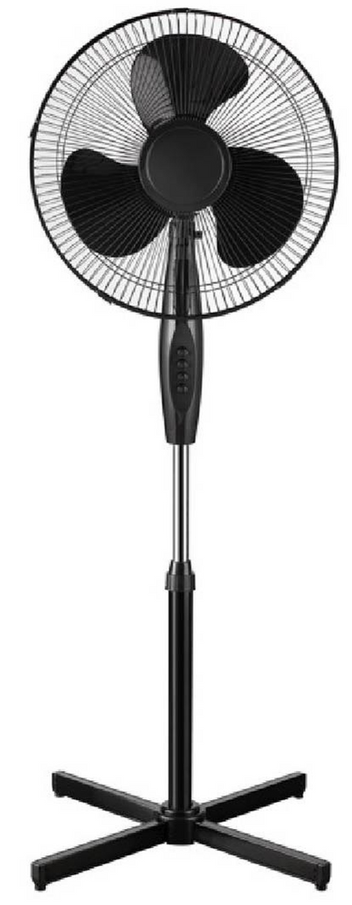 Abanico de Pedestal 16plg Giratorio Negro