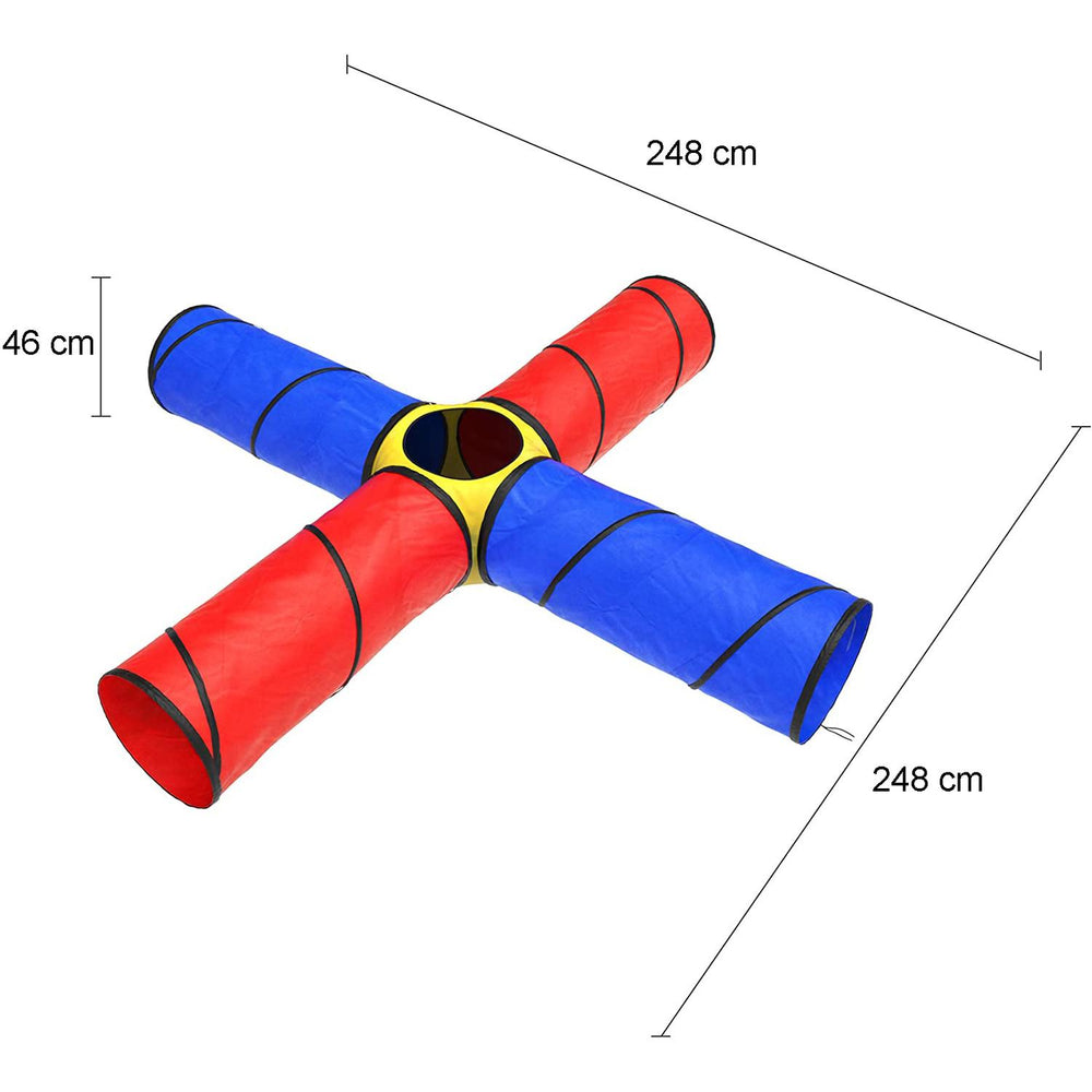 Tunel Gusano juego para niños Plegable 4 salidas