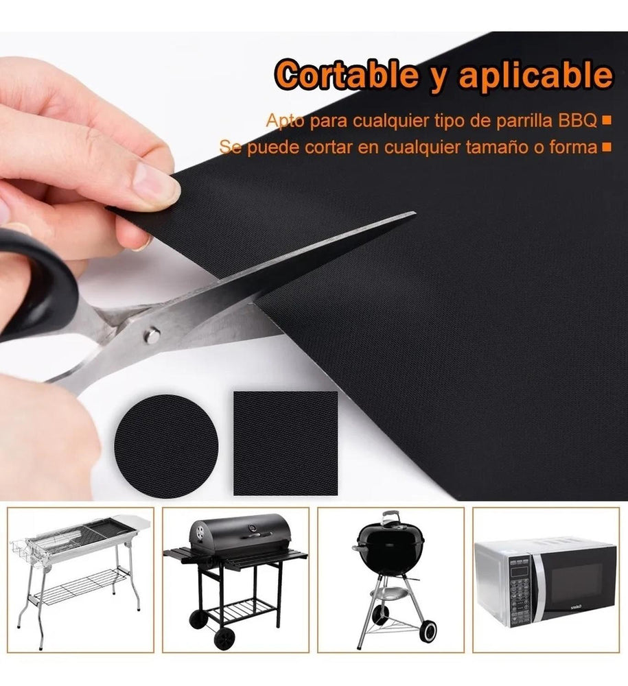 Set de 6 tapetes antiadherentes para asador 40 x 33 cm