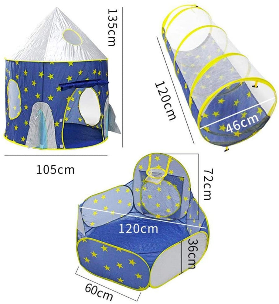 Tunel Gusano Cohete Espacial Alberca de pelotas 3 en 1
