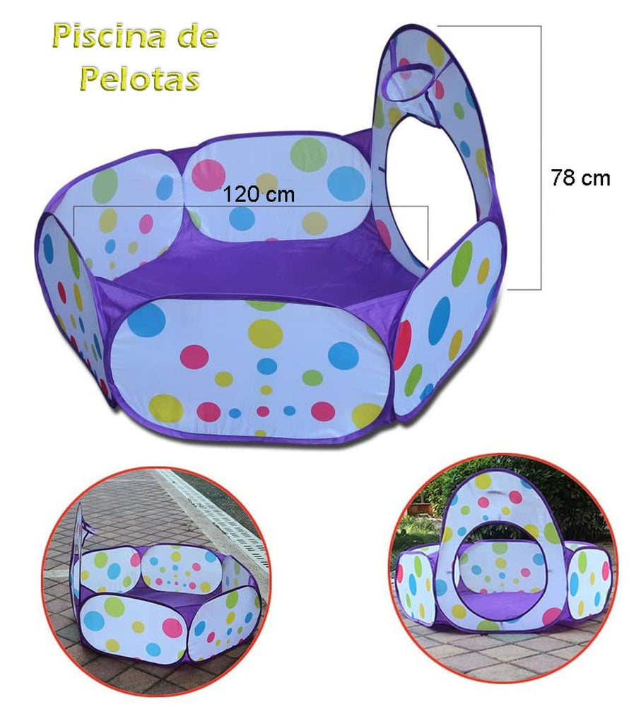 Tunel Gusano Alberca de pelotas 3 en 1