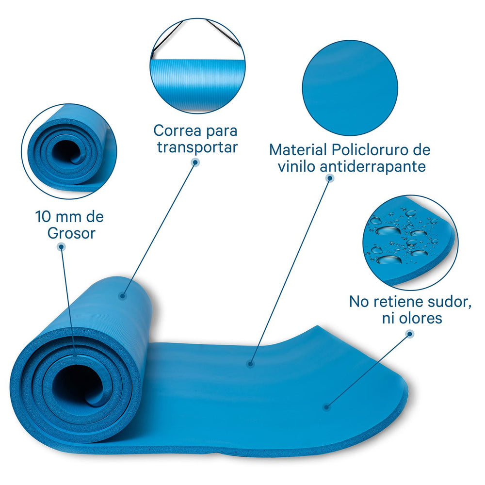 Tapete Para Yoga 10 Mm Fuxion Sports