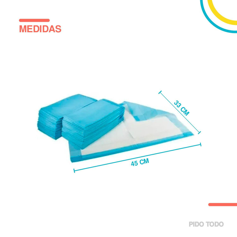pañal tapete entrenador cachorro 33x45cm set 100pz