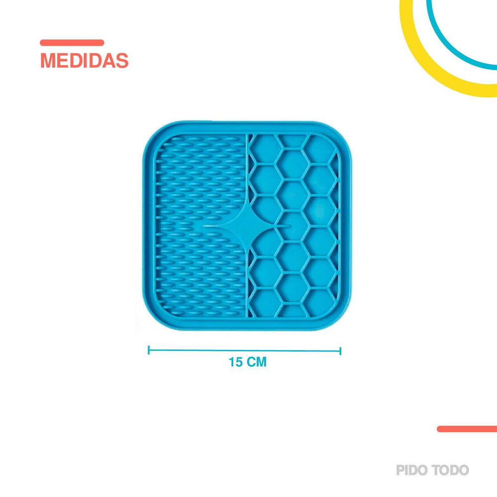 tapete de silicon para lamer para perro set 3 pzs