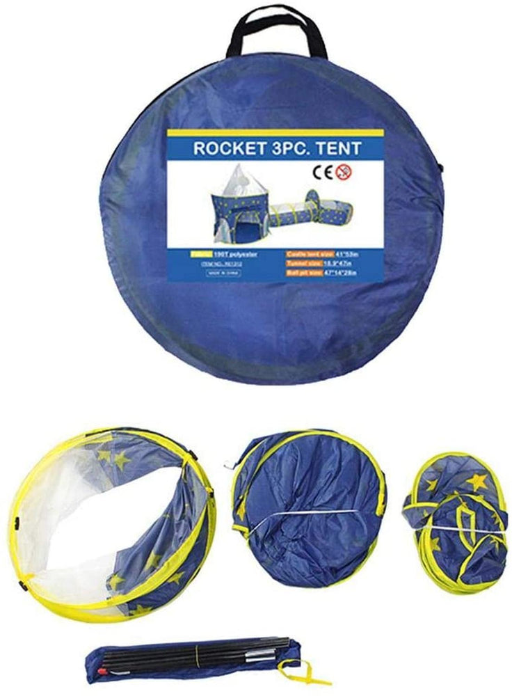 Tunel Gusano Cohete Espacial Alberca de pelotas 3 en 1