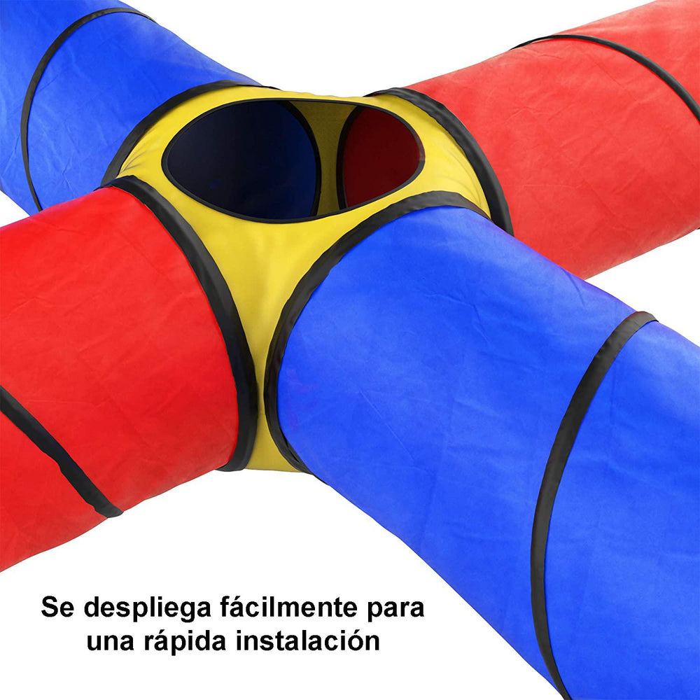 Tunel Gusano juego para niños Plegable 4 salidas