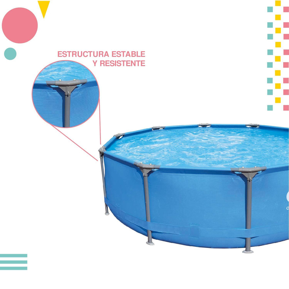 Alberca Piscina Redonda Estructura de Acero 3.05m x 76cm