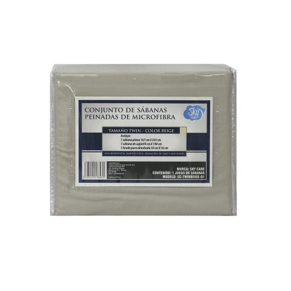 Juego De Sábanas Individual Microfibra Sky Care Sc-twin-01