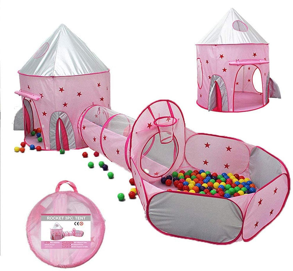 Tunel Gusano Cohete Espacial Alberca de pelotas 3 en 1