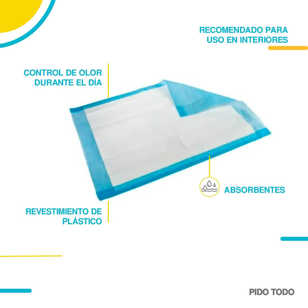 pañal tapete entrenador cachorro 33x45cm set 100pz