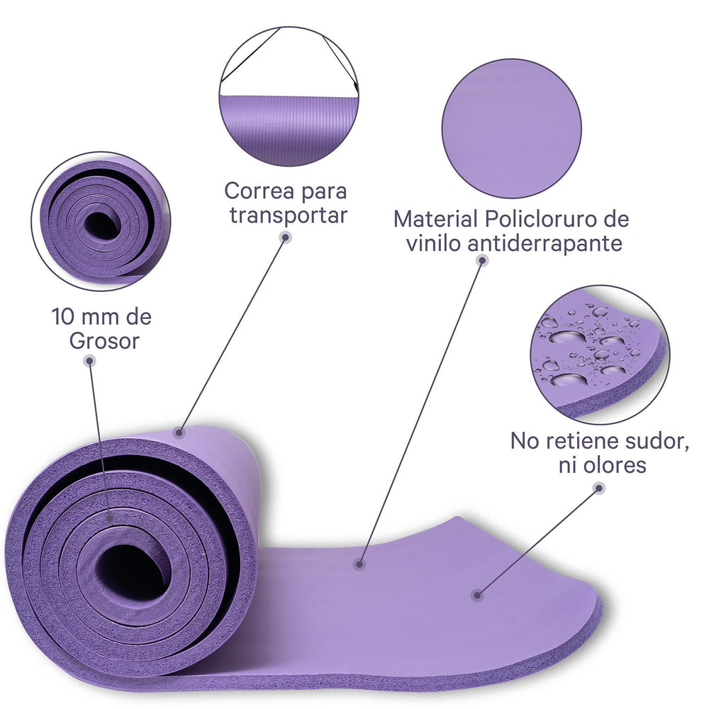 Tapete Para Yoga 10 Mm Fuxion Sports
