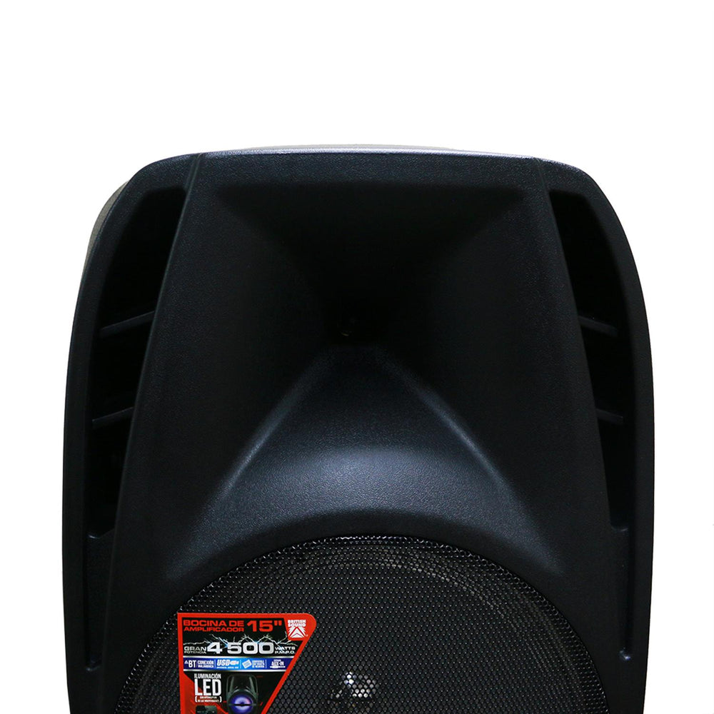 Bocina British Sound 15'' Gran Potencia 4500w Con Bluetooth