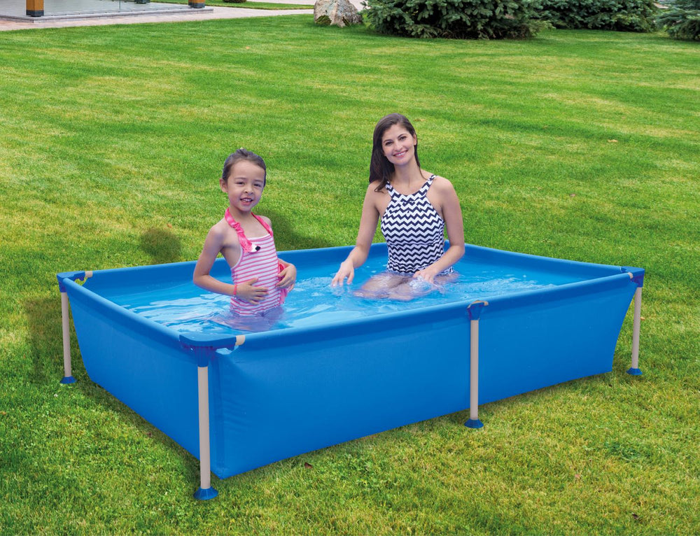 Alberca Piscina Rectangular Estructura de Acero 1.88m x 1.27m x 42cm