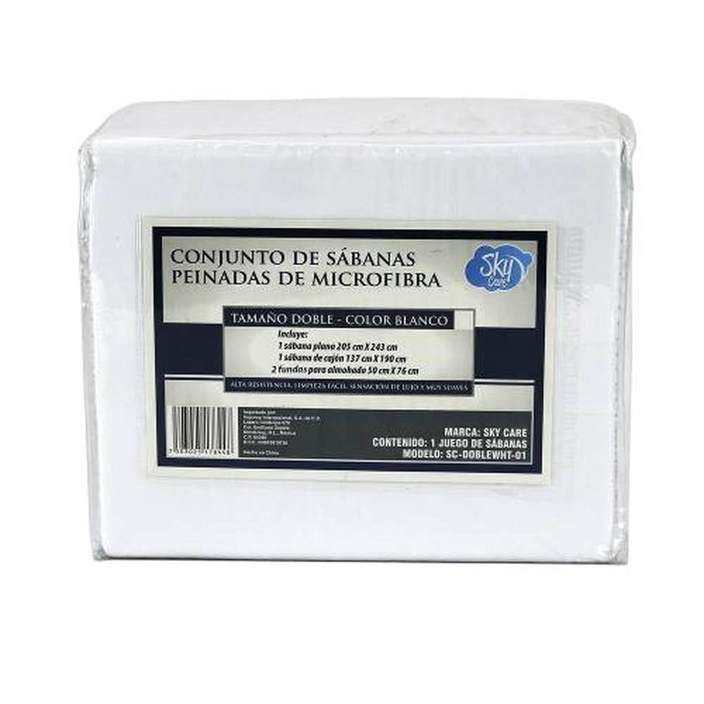 Juego De Sábanas Matrimonial Microfibra Sky Care