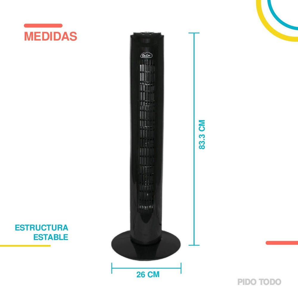 Abanico Ventilador Torre 83 CM Giratorio Control Remoto