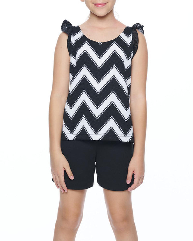 Ropa Deportiva para niña conjunto blusa/short 018