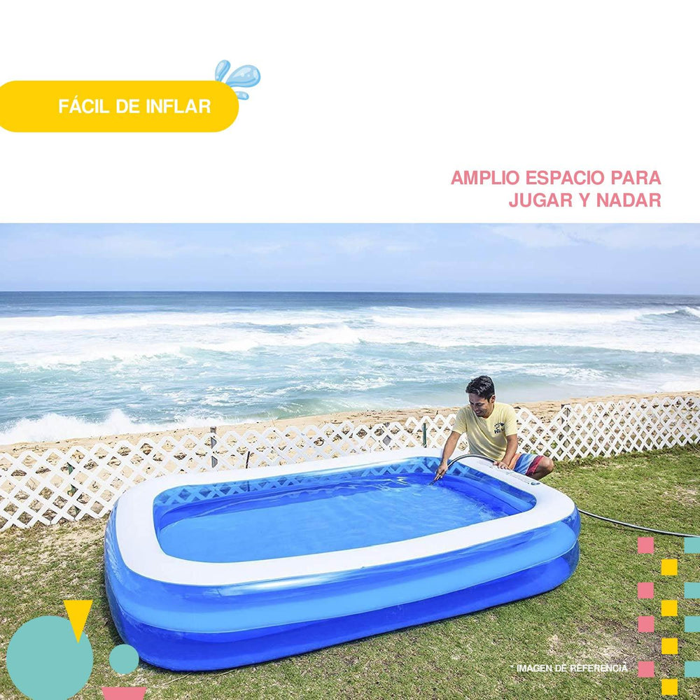 Alberca Piscina Familiar Rectangular Inflable 305x183x50 cm