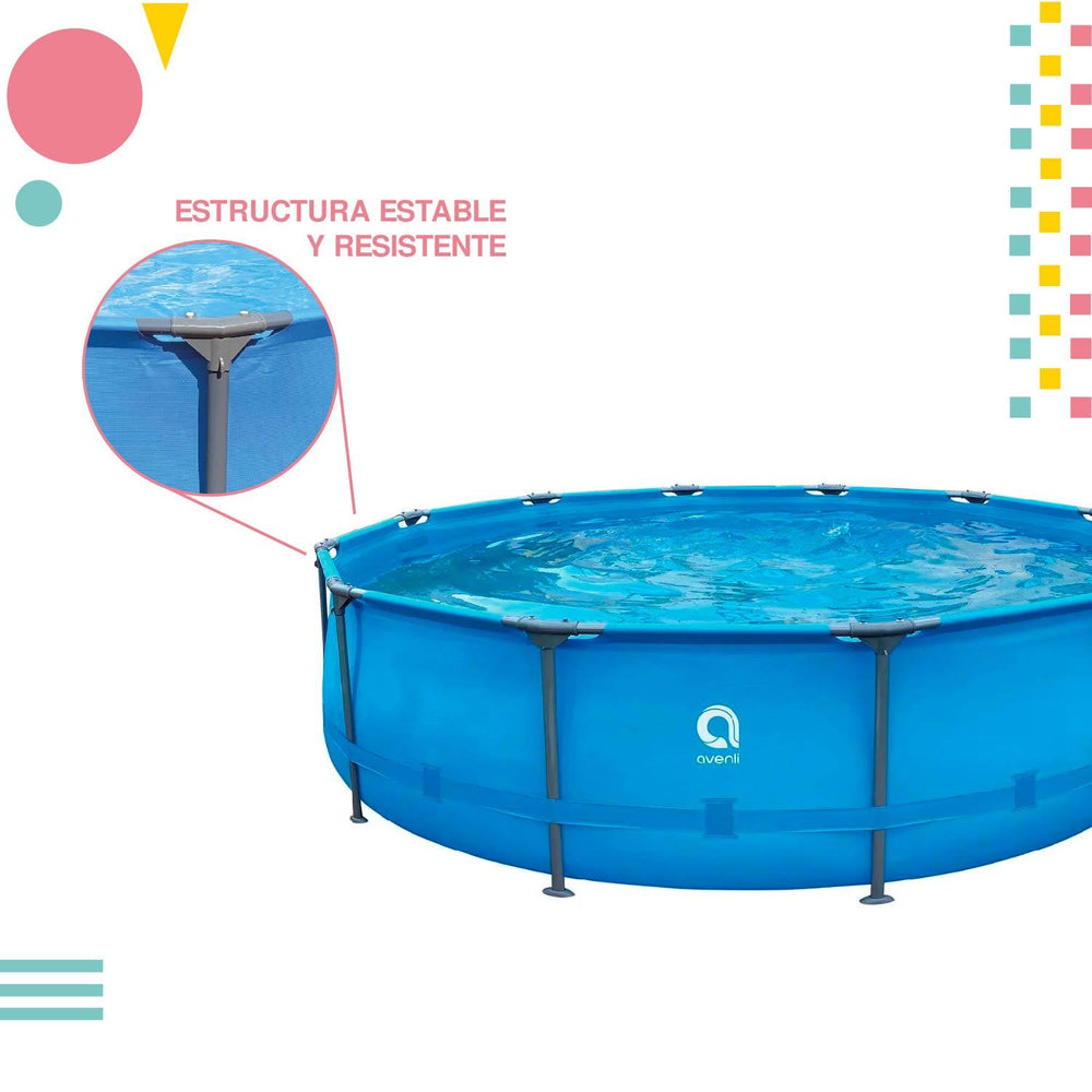 Piscina Alberca Redonda Estructura de Acero 3.60m x 76cm