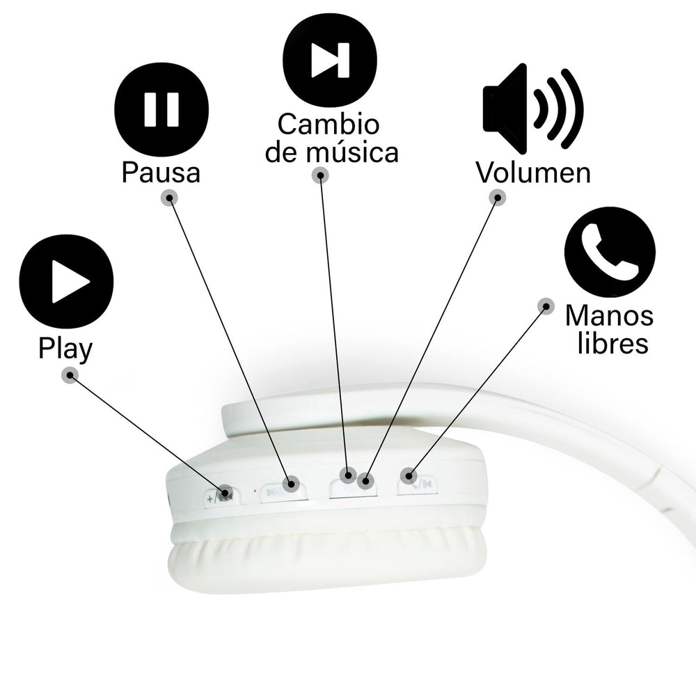 Audifonos Inalámbricos Bluetooth con Diadema BS-HPBT-01