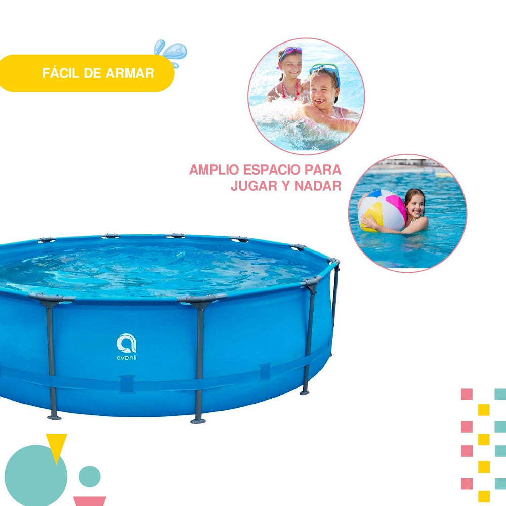 Piscina Alberca Redonda Estructura de Acero 3.60m x 76cm