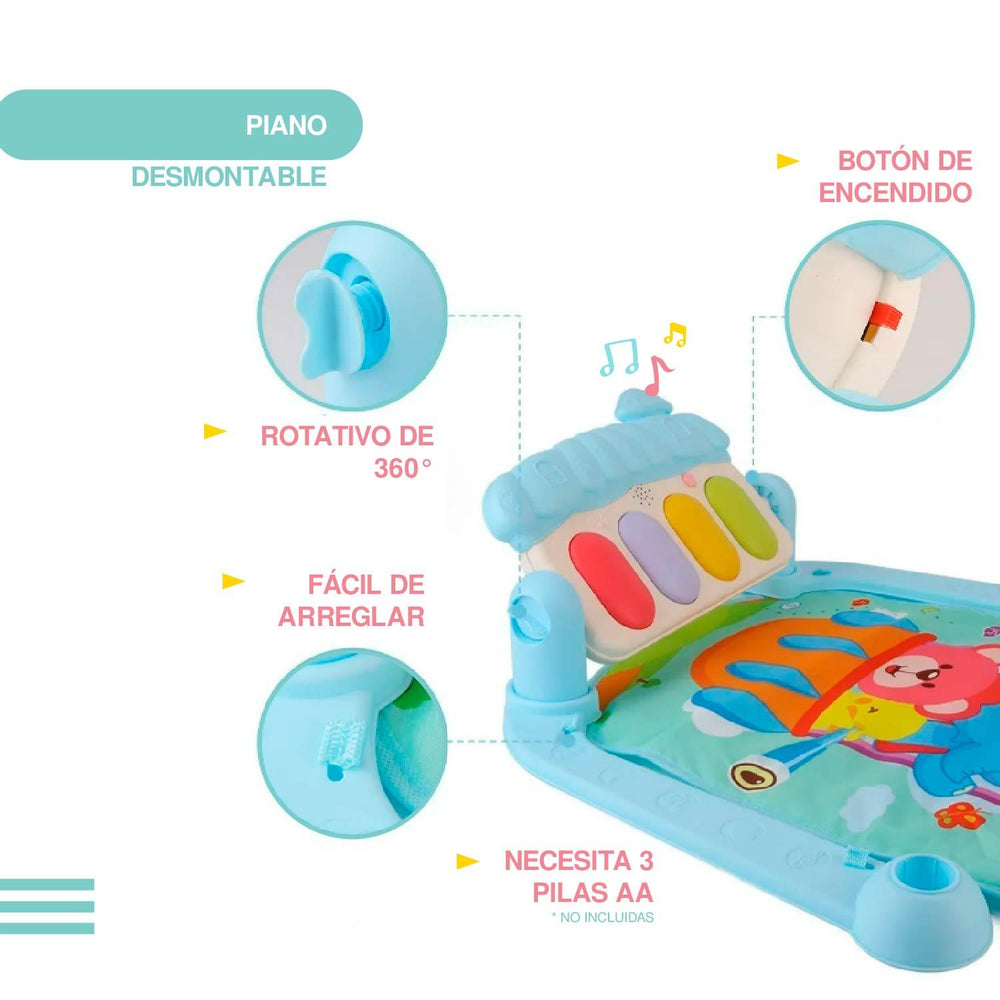 Tapete de ejercicio didactico bebe con sonido
