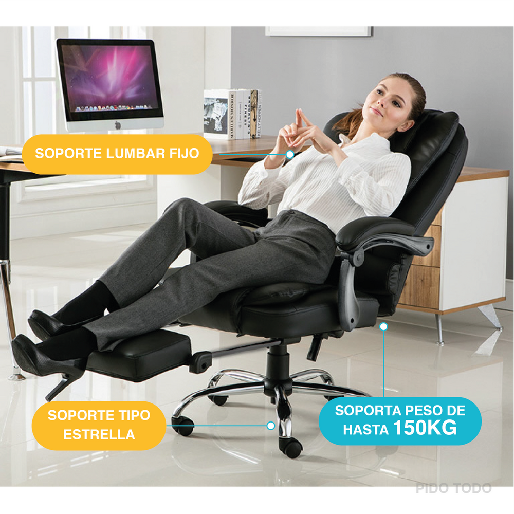 Silla Ejecutiva de Escritorio Oficina Ergonómica Reclinable