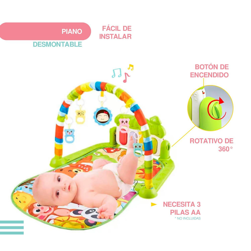 Tapete de ejercicio didactico bebe con sonido