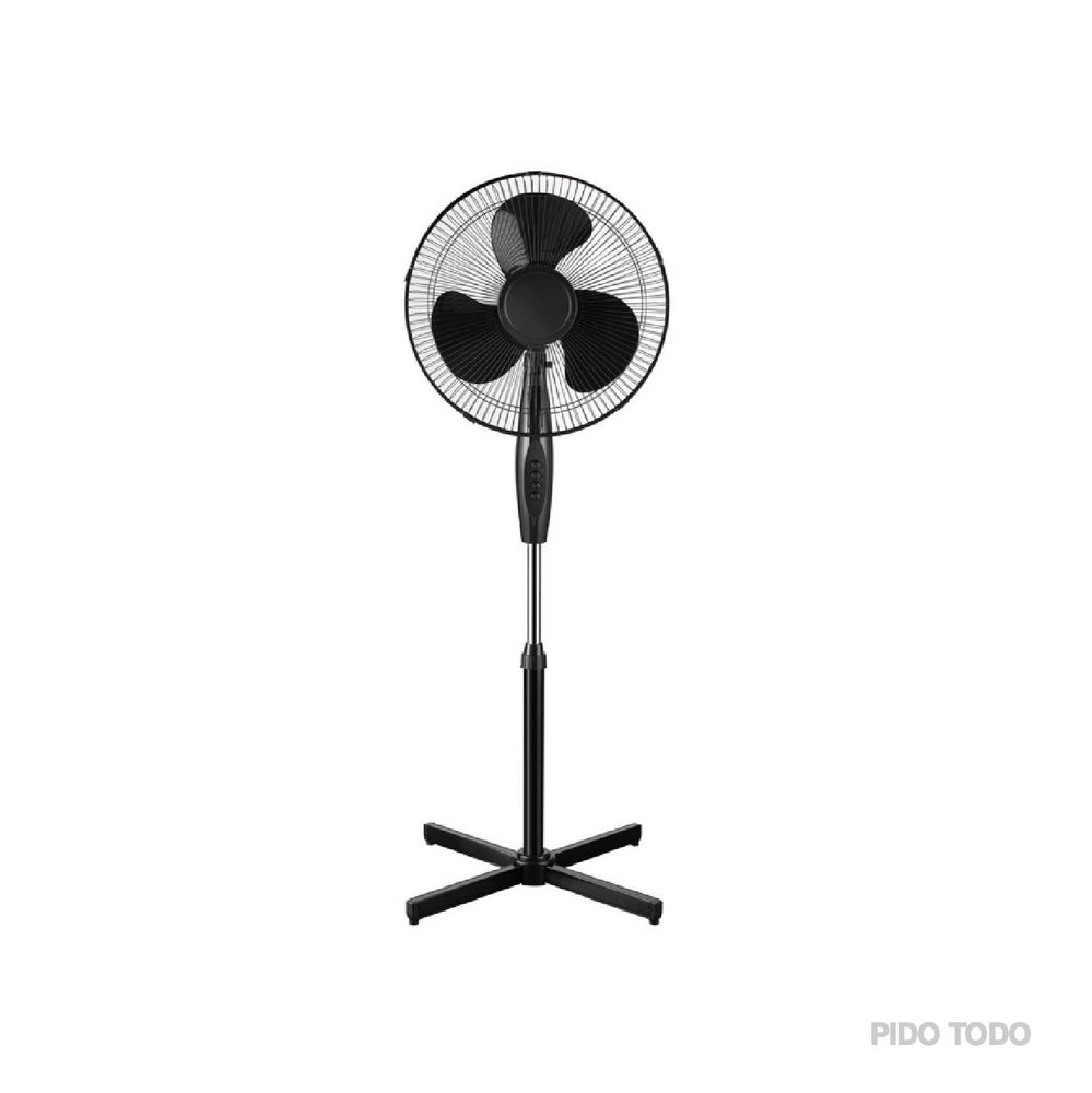 Abanico de Pedestal 16plg Giratorio Negro
