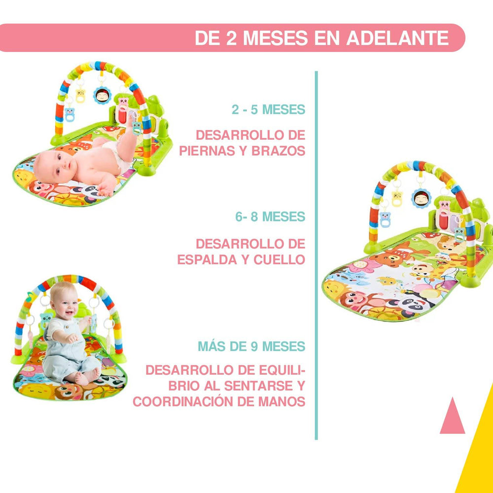 Tapete de ejercicio didactico bebe con sonido