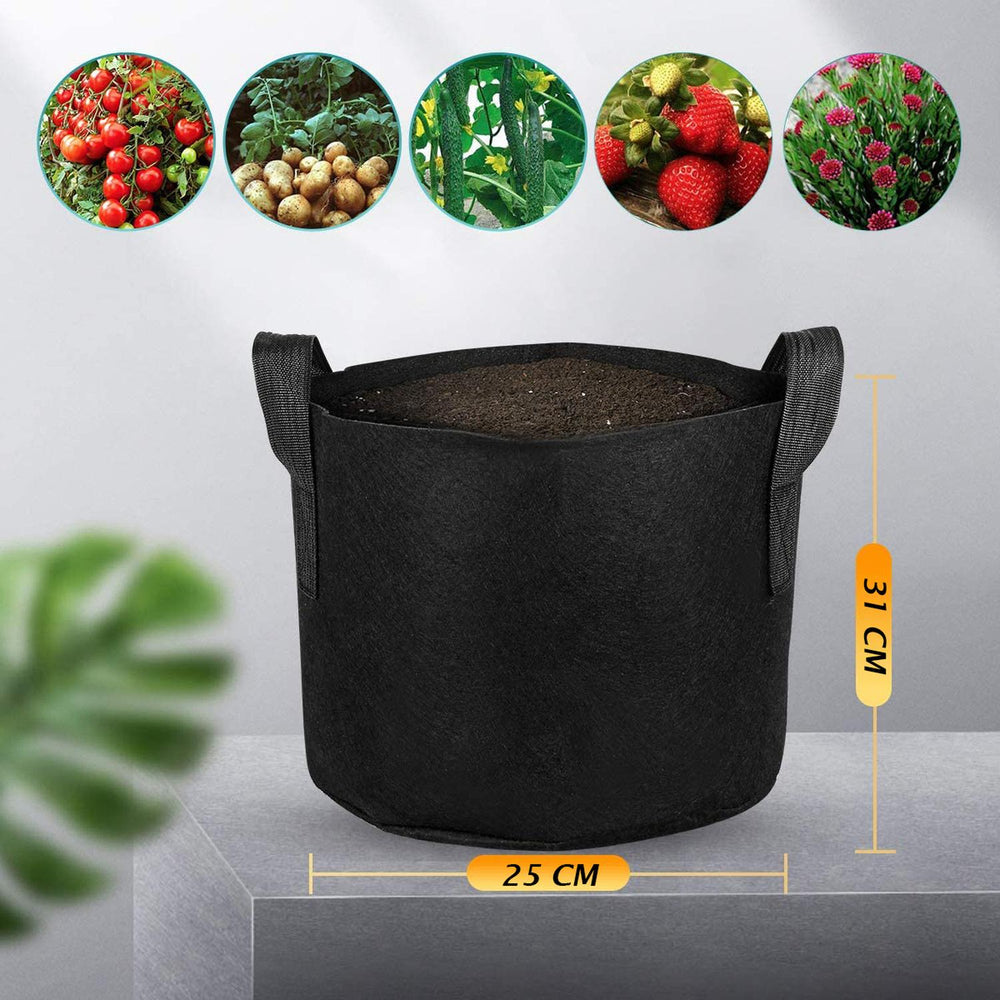 Bolsa de Cultivo Maceta Geotextil Elly Decor 5 Pack 5 Gallon