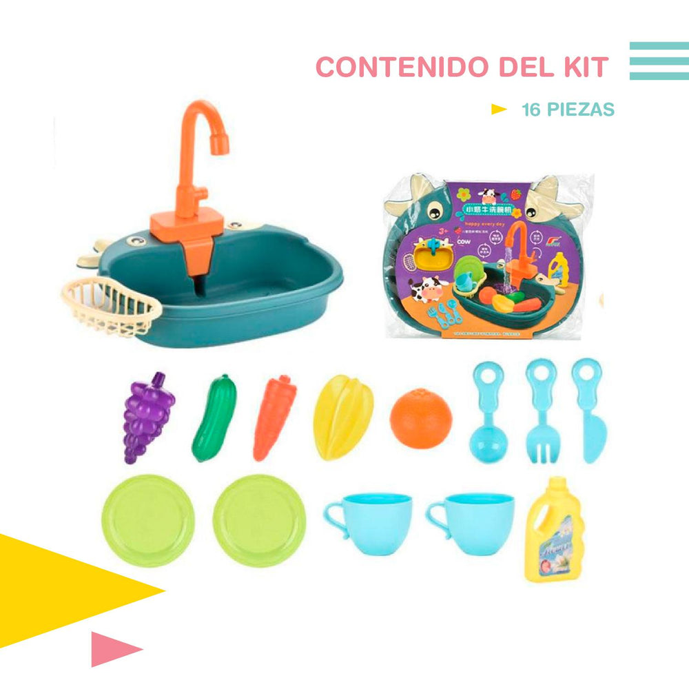 Lava trastes juguete sensorial Set 16 pcs