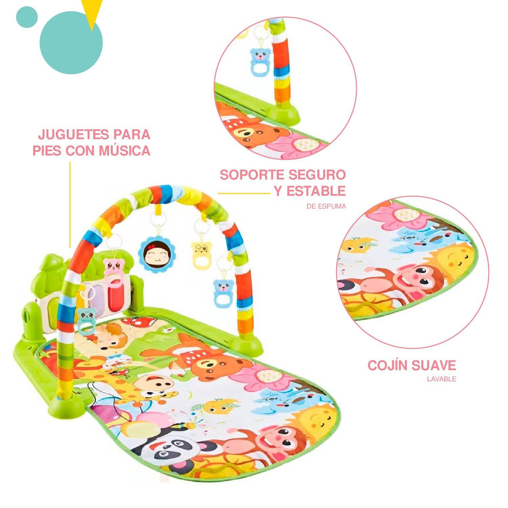 Tapete de ejercicio didactico bebe con sonido