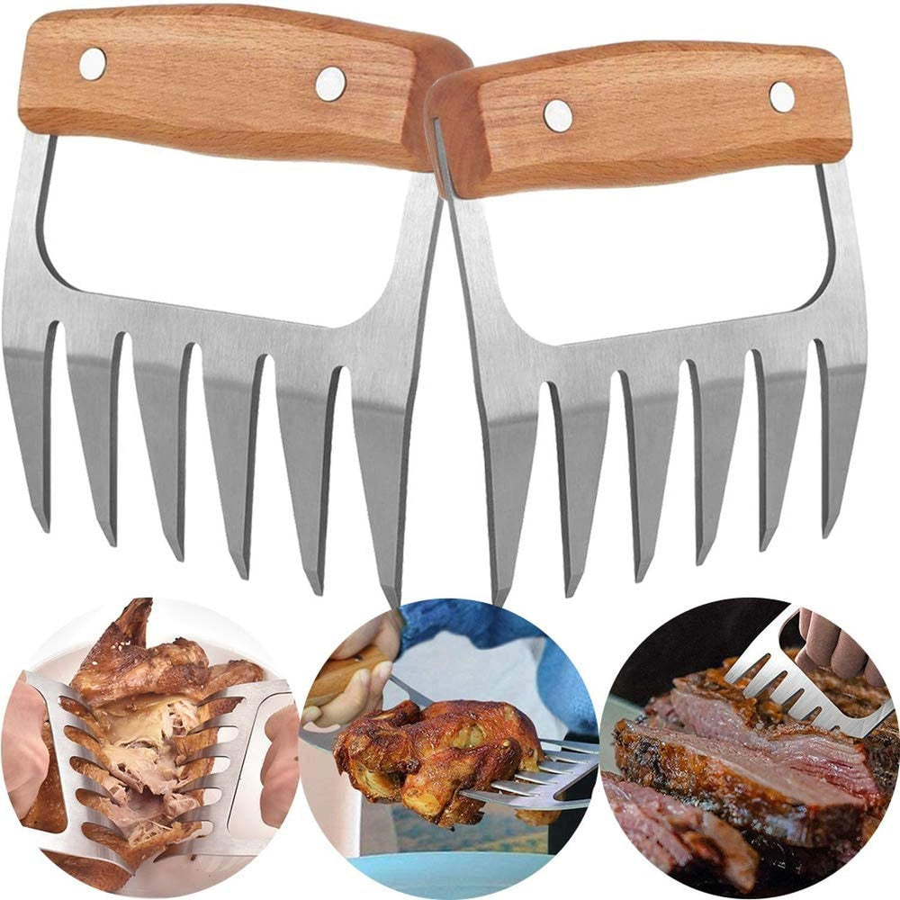 Garras de metal para cortar deshebrar carne de cerdo, pavo